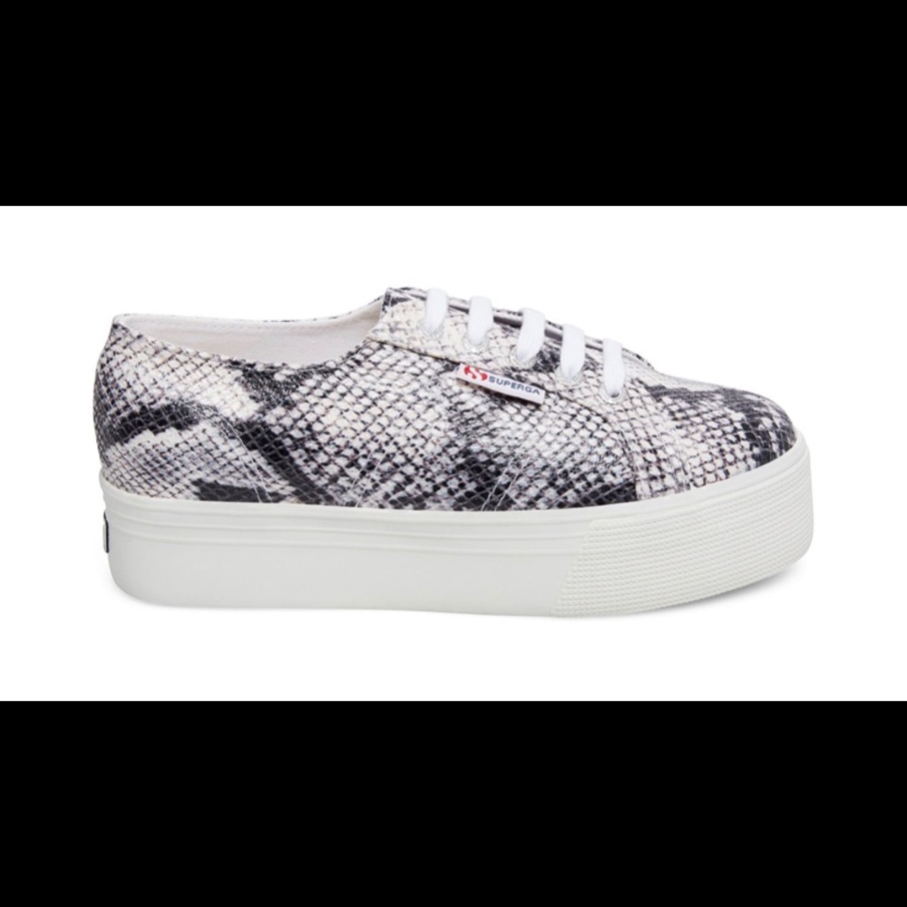 Superga Platform Sneakers (Snakeskin print)